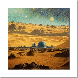 Starry Night in Mos Eisley Tatooine Posters and Art